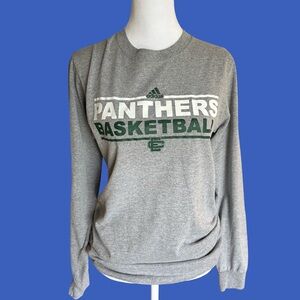 EC adidas Gray and Green Panthers Basketball Long Sleeve Tee